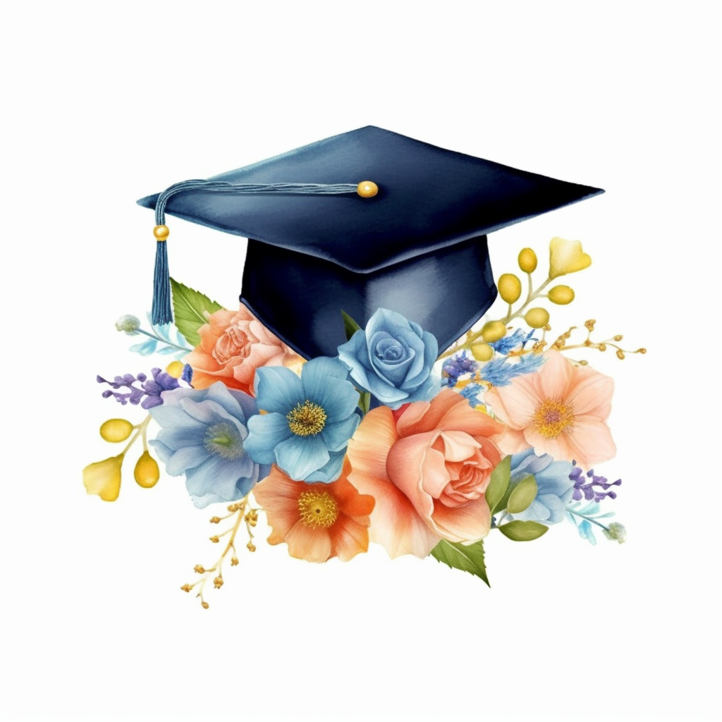graduation flower cliparts