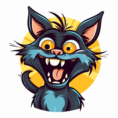 Hold your laughter for this uproarious clipart cat! With its fur standing on end, eyes wide with surprise, and an exaggerated open mouth, this cat is the epitome of hilarious reactions. Incorporate this funny feline into your designs to create a playful and comical atmosphere.