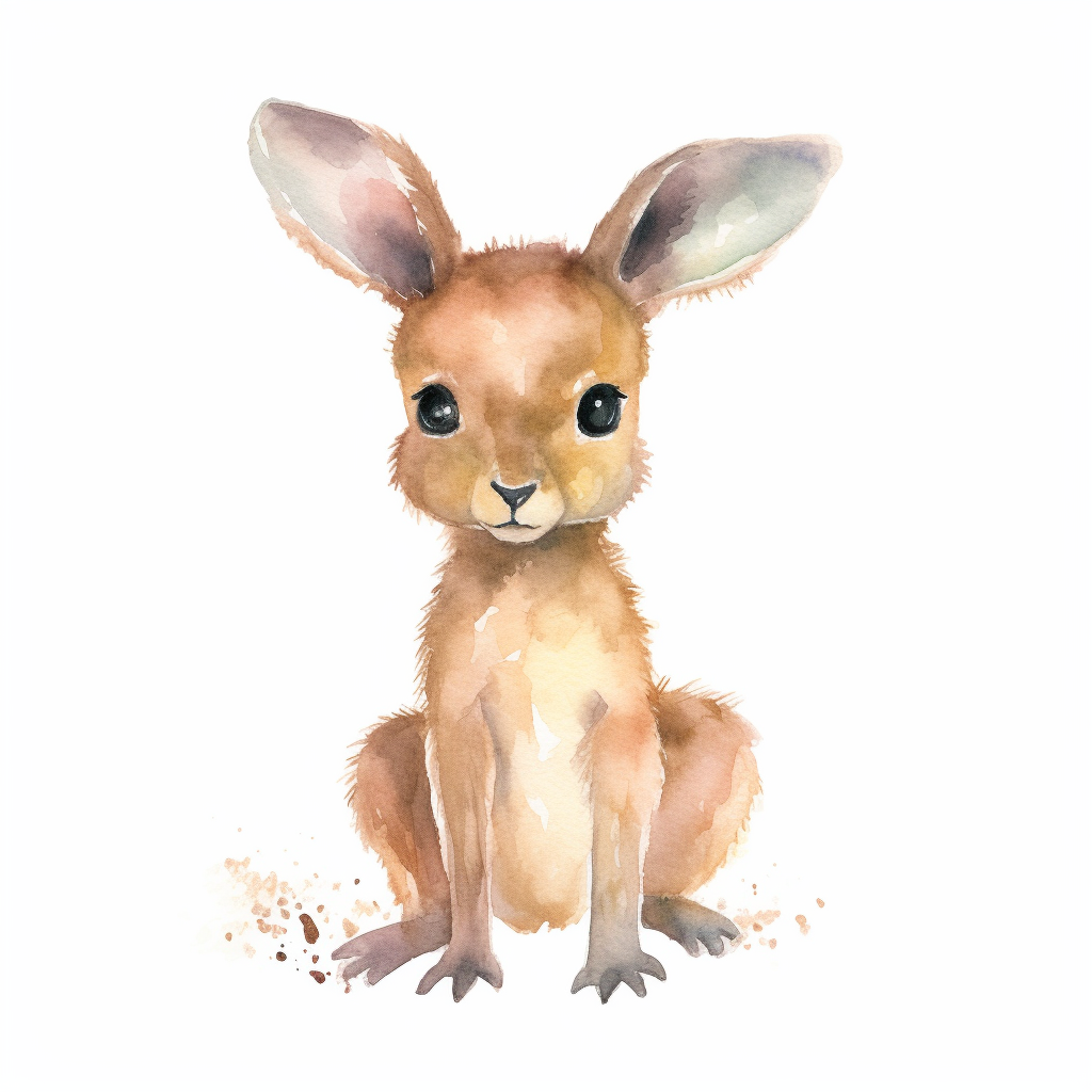 baby kangaroo cliparts