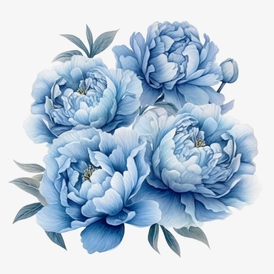 Watercolour realistic pastel blue peonies intricately realistically detailed pastel blue peonies, PNG image,transparent background ,ultra highly detailed, 18k, sharp focus, bright photo with vibrant colours, digitally enhanced,photographic, enhanced graphics, png format, straight, sharp focus, bright lighting, intricate detailed png image ,high definition,300dpi,graphic clipart,computer graphics