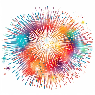 As you embark on your 4th of July design journey, imagine a vibrant clipart featuring fireworks bursting against a pristine white background.