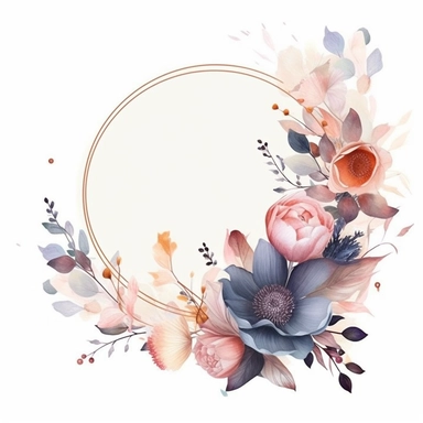 wedding invitation cover page, floral, with space to write names, appealing flowers, blank space in middle, romantic, decent design, beautiful flowers, modern layout clipart - <@599953250225094657> (fast)