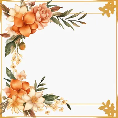 Gold clip art frame PNG clipart gold rectangle with flowers as decoration