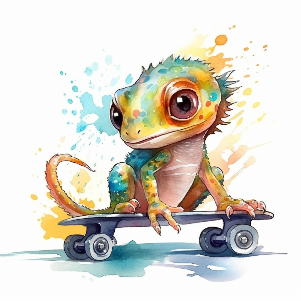 cute gecko cliparts