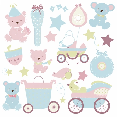 clipart of baby accessories