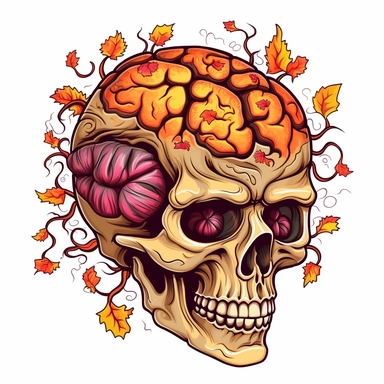 brain, Halloween, cartoon, clipart