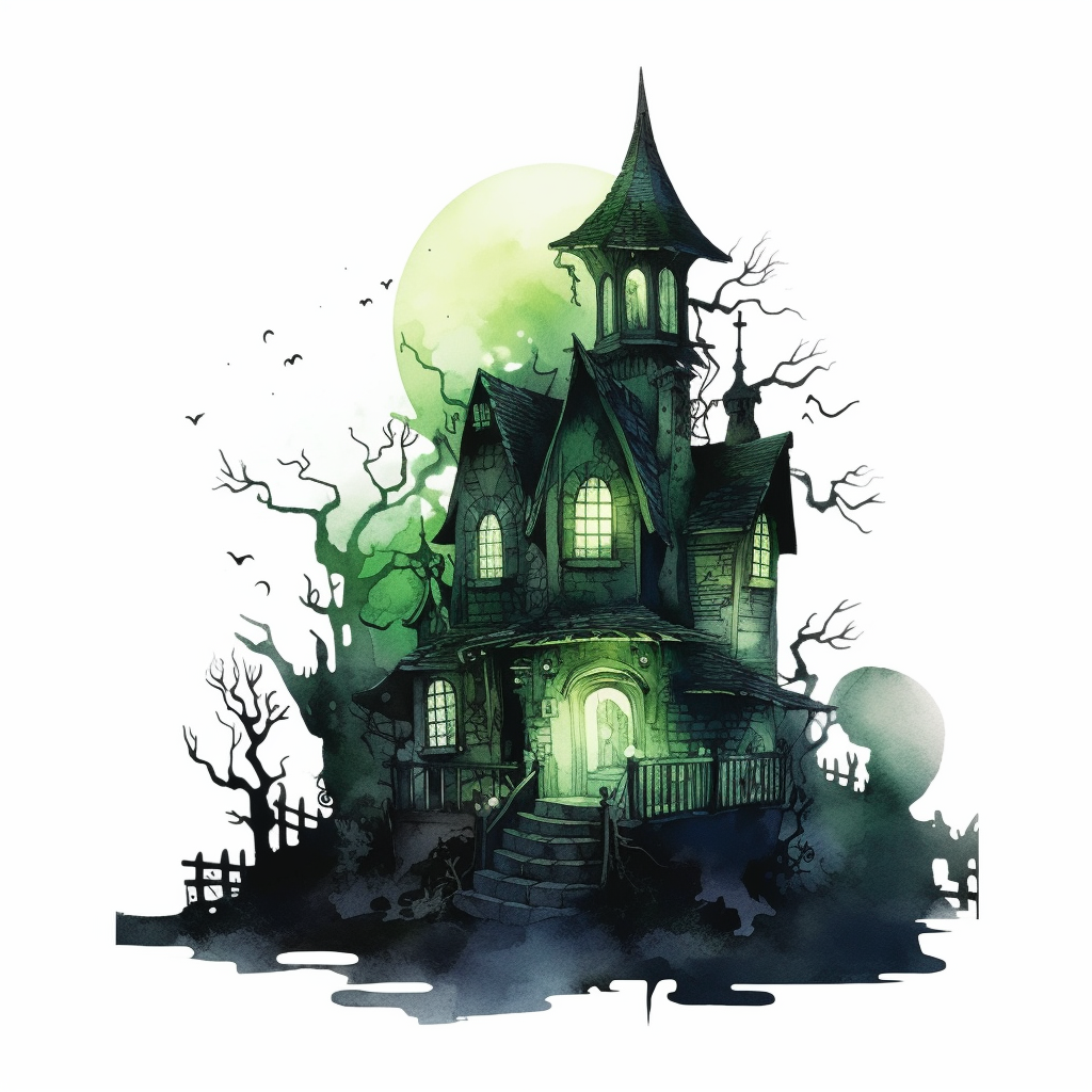 haunted houses clipart