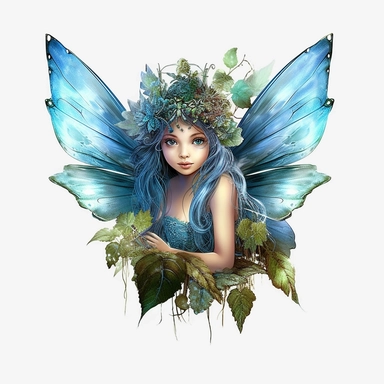 Watercolour beautiful Disney inspired azure blue queen baby forest fairy beautiful Disney inspired azure blue forest fairy with beautiful flawless features, magnificent wings, compelling realistic beautiful vibrant eyes perfect hands and feet beautiful realistic intricate detailed forest fairy perfect forest fairy magnificent details , PNG image,ultra highly detailed, 18k, sharp focus, bright photo with vibrant colours, digitally enhanced,photographic, enhanced graphics, straight, sharp focus, b
