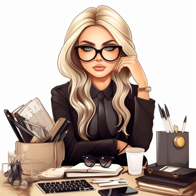 Boss Lady PNG Female Entrepreneur Clipart POD Scrapbook Planners Business Women Clipart, beauty therapist, make up artist, lash artist, illustration, realistic