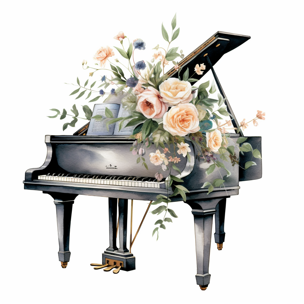 grand piano clipart