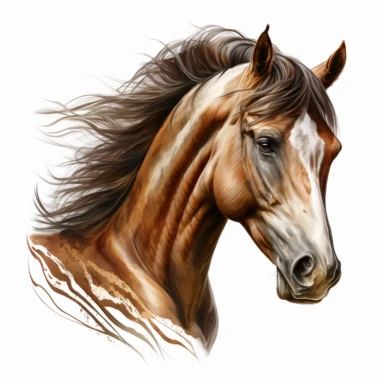 horse head clip art , white background