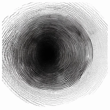 black circle clipart, contemporary, style of Silvia Mecozzi, crosshatch+Gaussianblur+eye+darkness, black and white, solid white background, blank white background, high resolution, no text fonts letters watermark words typography slogans signature logos