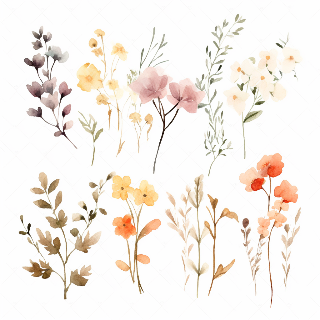 flowers in cliparts