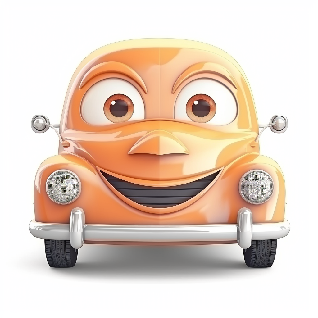 fantasy happy cute classic car mamal face, cartoon, clipart, mascot ...