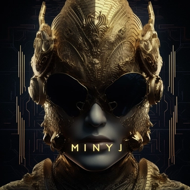 Devise an intriguing and enigmatic close-up profile picture in a cyberpunk style for VisuArt Majesty, the enigmatic proprietor of a digital art and clipart shop. The image should exude a captivating sense of mystery and darkness, featuring Majesty in a close-up shot. Majesty, adorned with a crown and donning aviator sunglasses, should emanate an air of allure and power. Set the scene against a backdrop of a futuristic city consumed by an even darker, dystopian atmosphere, with towering skyscrape