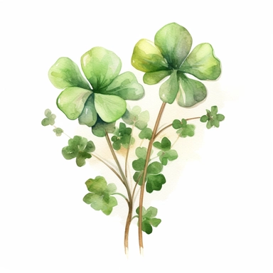 clover, watercolor, clipart, freepik