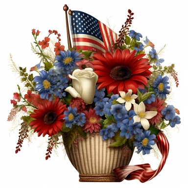 4th of july clipart country flowers
