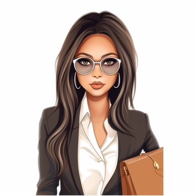 Boss Lady PNG Female Entrepreneur Clipart POD Scrapbook Planners Business Women Clipart, beauty therapist, make up artist, lash artist, illustration, realistic