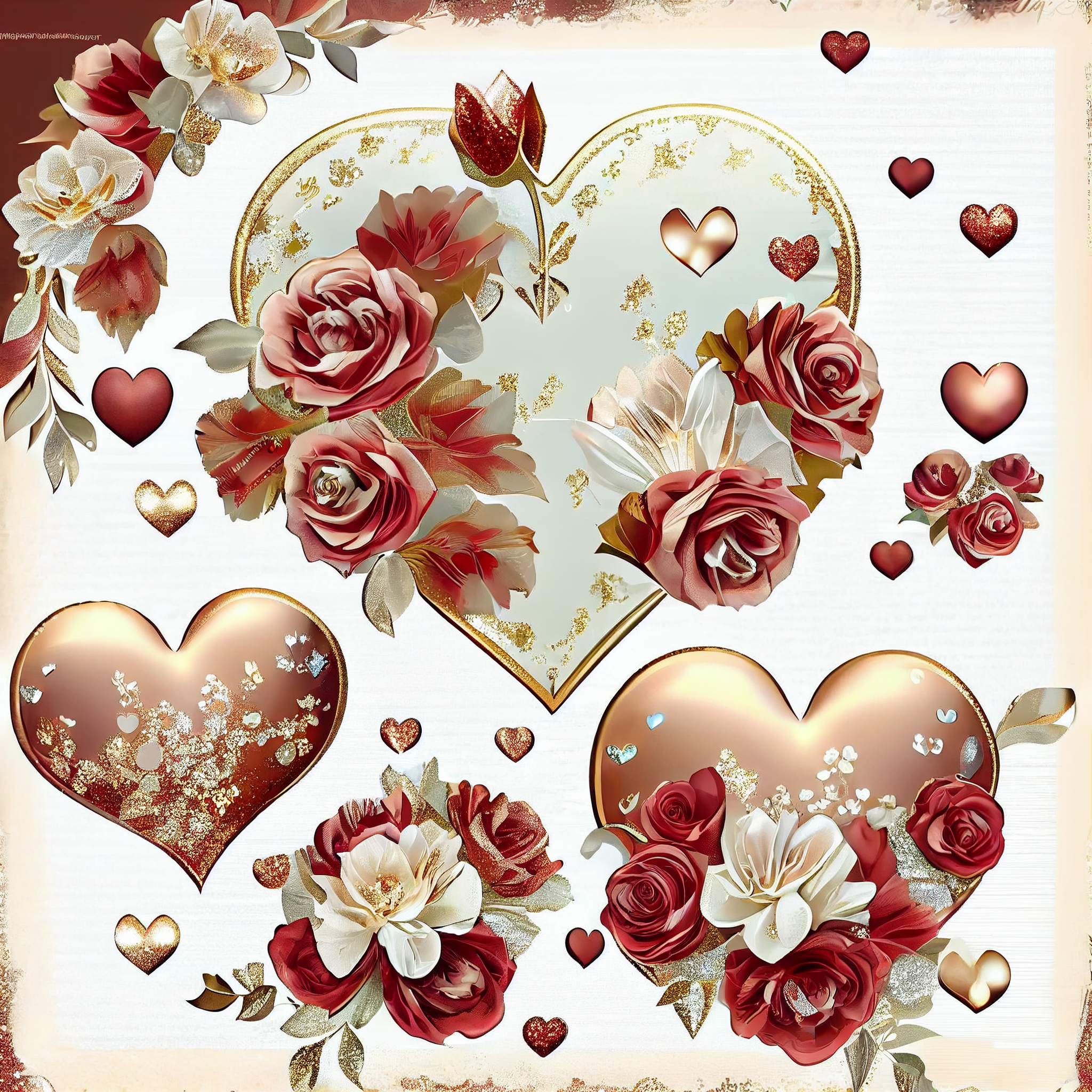 burgundy heart cliparts