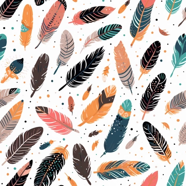 feathers + birds clipart set, illustrations