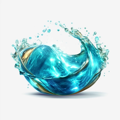 shimmering aquamarine stone Moist Dancing-like the sparkling water of the blue sea symbolizing birth no background clipart