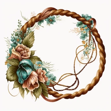 watercolour beautiful western floral lasso rope perfectly detailed beautiful western lasso rope beautifully detailed perfect details lasso rope png image,high resolution,300dpi,graphic clipart computer graphics