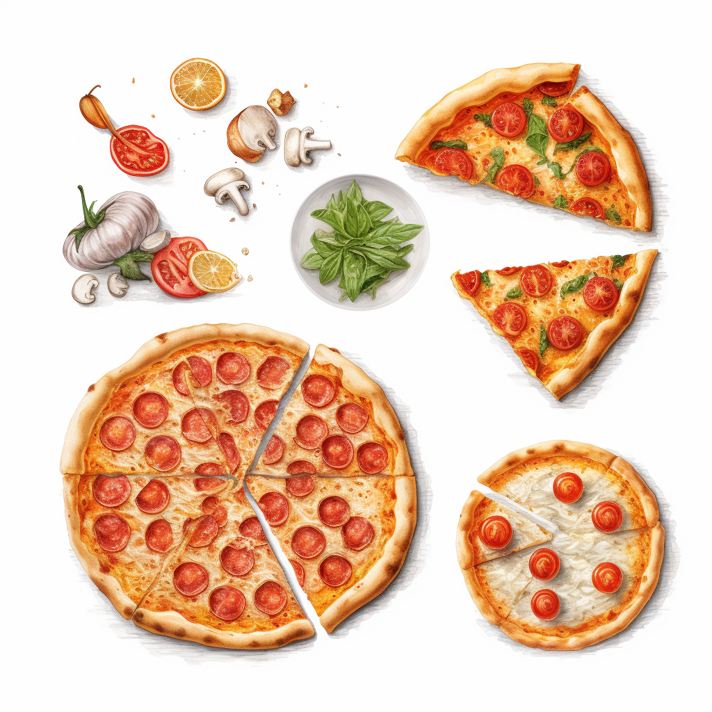 color pizza cliparts