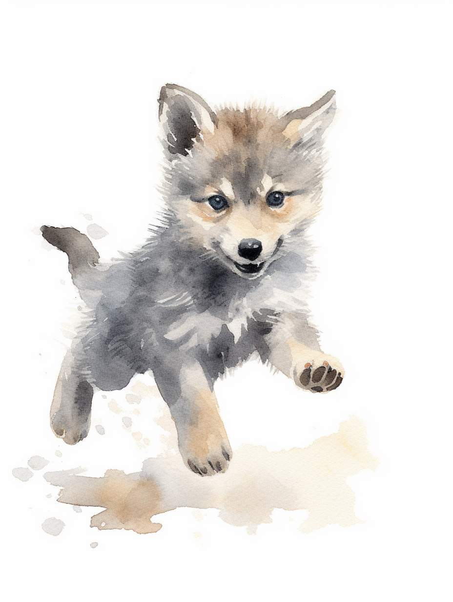happy wolf cliparts