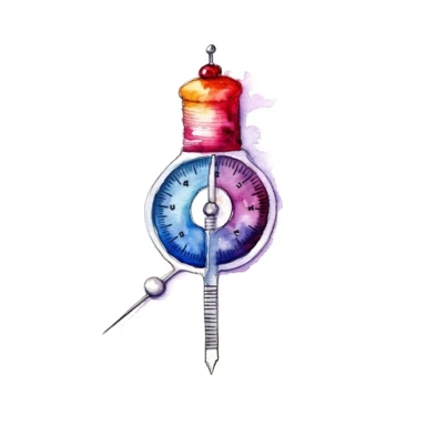 Sewing Needle Threader Watercolor Sublimation Clipart, high regulation