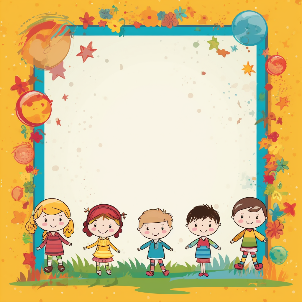 create border design for preschool flyer, 8.5 by 11, clipart, hd - Clip ...