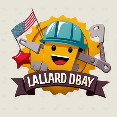 Cartoon Labor Tool Happy Labor Day Clipart Vector