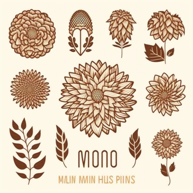 mums icon clipart set, vector, contour, isolated white background, 8k,