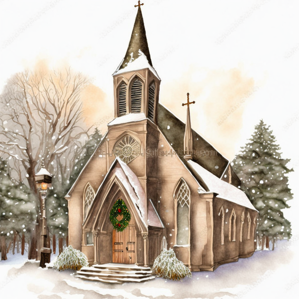 christmas church cliparts