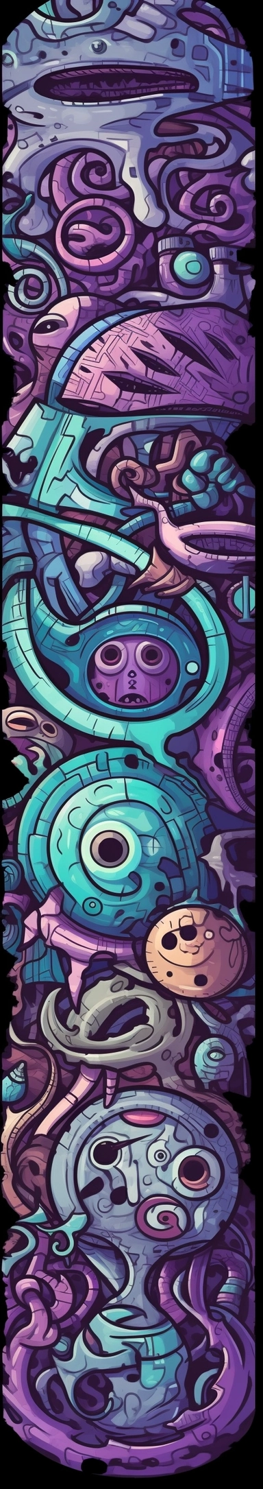 colored art pictures psychedelic purple circles, psychedelic purple r swirl color png clipart, in the style of light gray and dark aquamarine, whimsical cartoonish, ornate calligraphy, cubism-inspired, lovecraftian, marine biology-inspired, hand-coloring