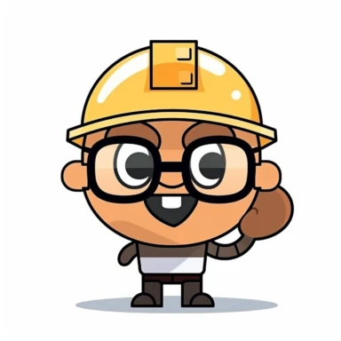 happy cute Building Inspector face, cartoon, clipart, mascot, isolated on white background