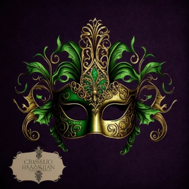 singlular Masquerade Mask Clipart, Mardi Gras mask clip art, Carnival graphics, Venetian mask, costume party, plain background
