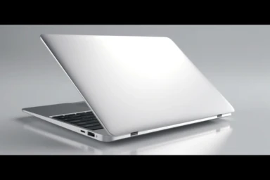 Laptop isolated on white background with two clipping paths included. Realistic 3D render. 8k,