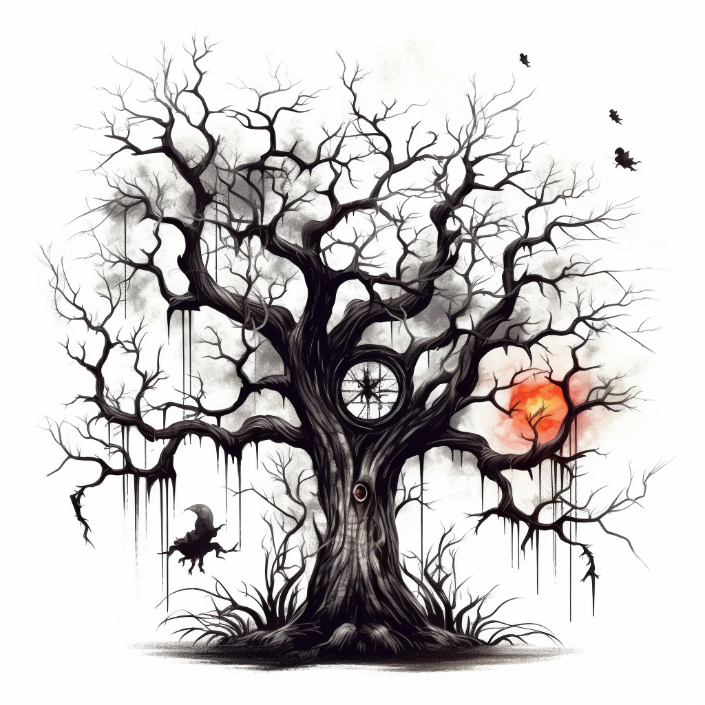 halloween trees cliparts