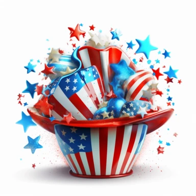 july 4,clipart,white background