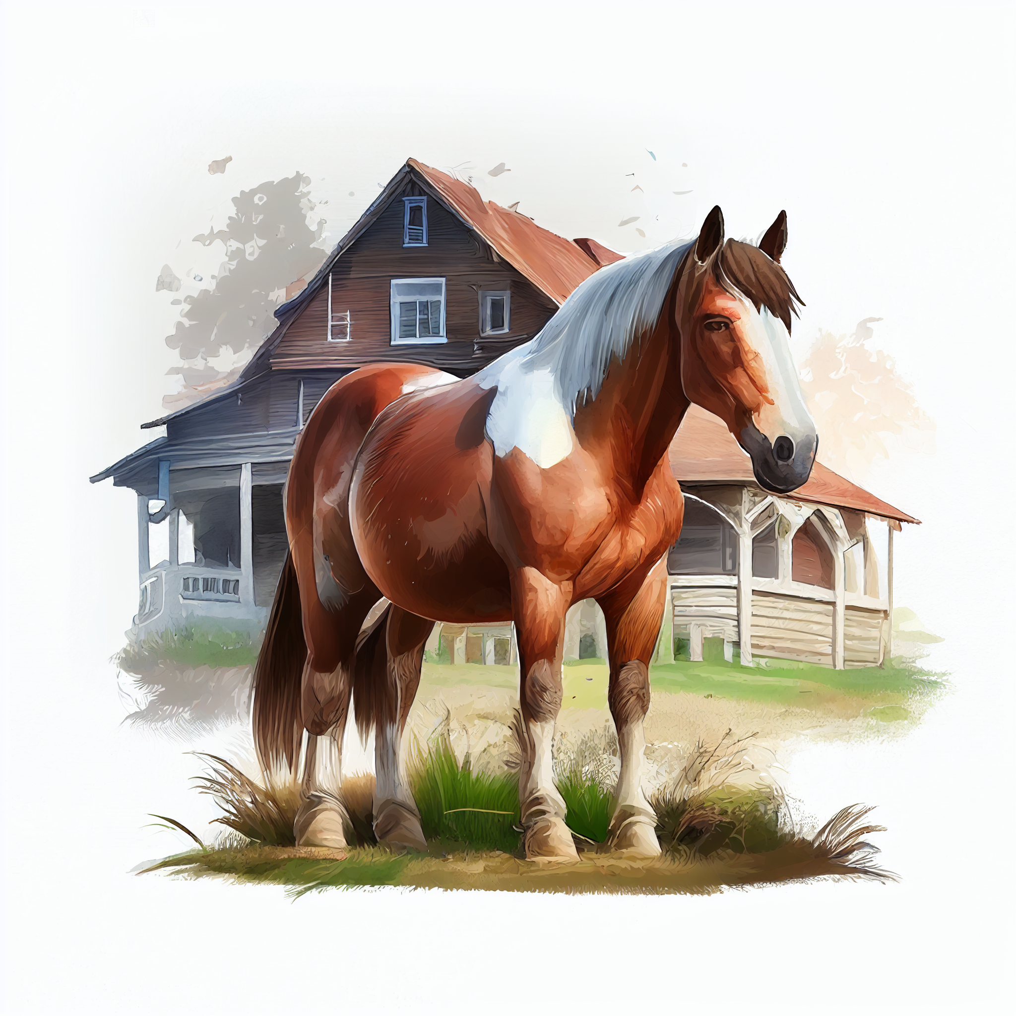 horses eating cliparts