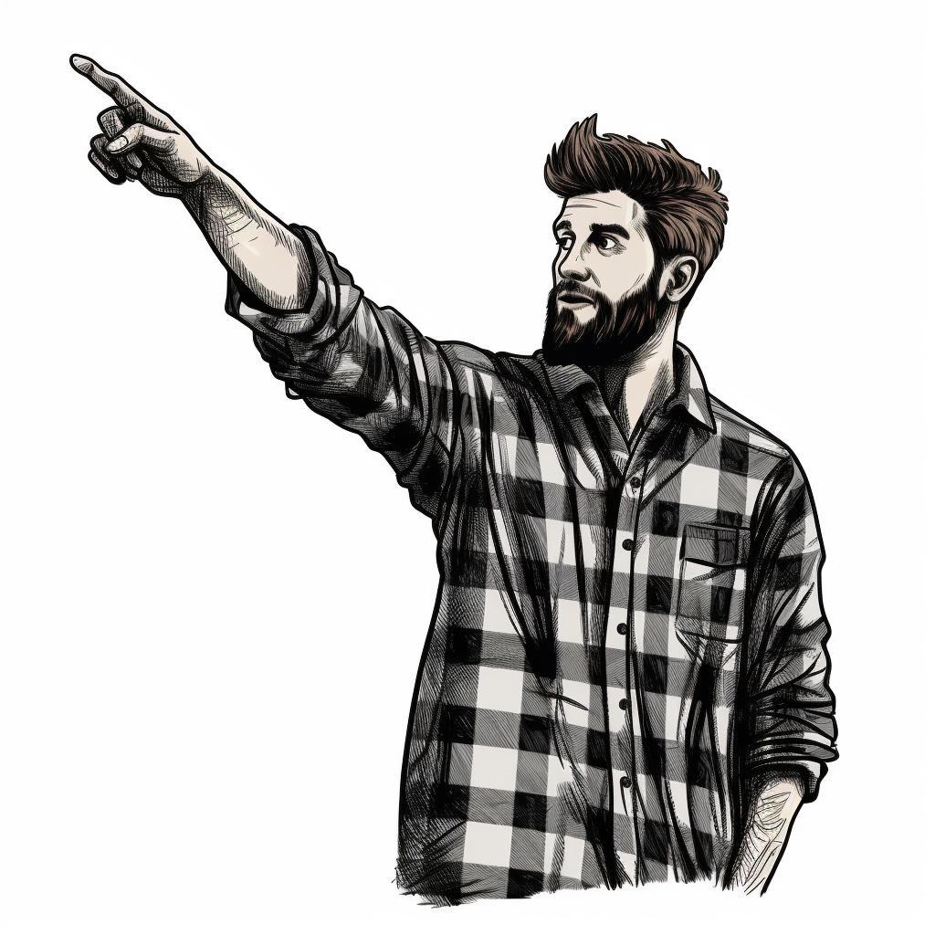 hand pointing clipart