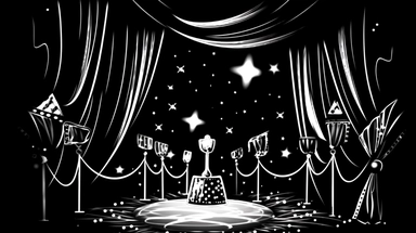 black and white line art, pop inspo, award cerificate for high school theater participation, clipart of spotlights tickets