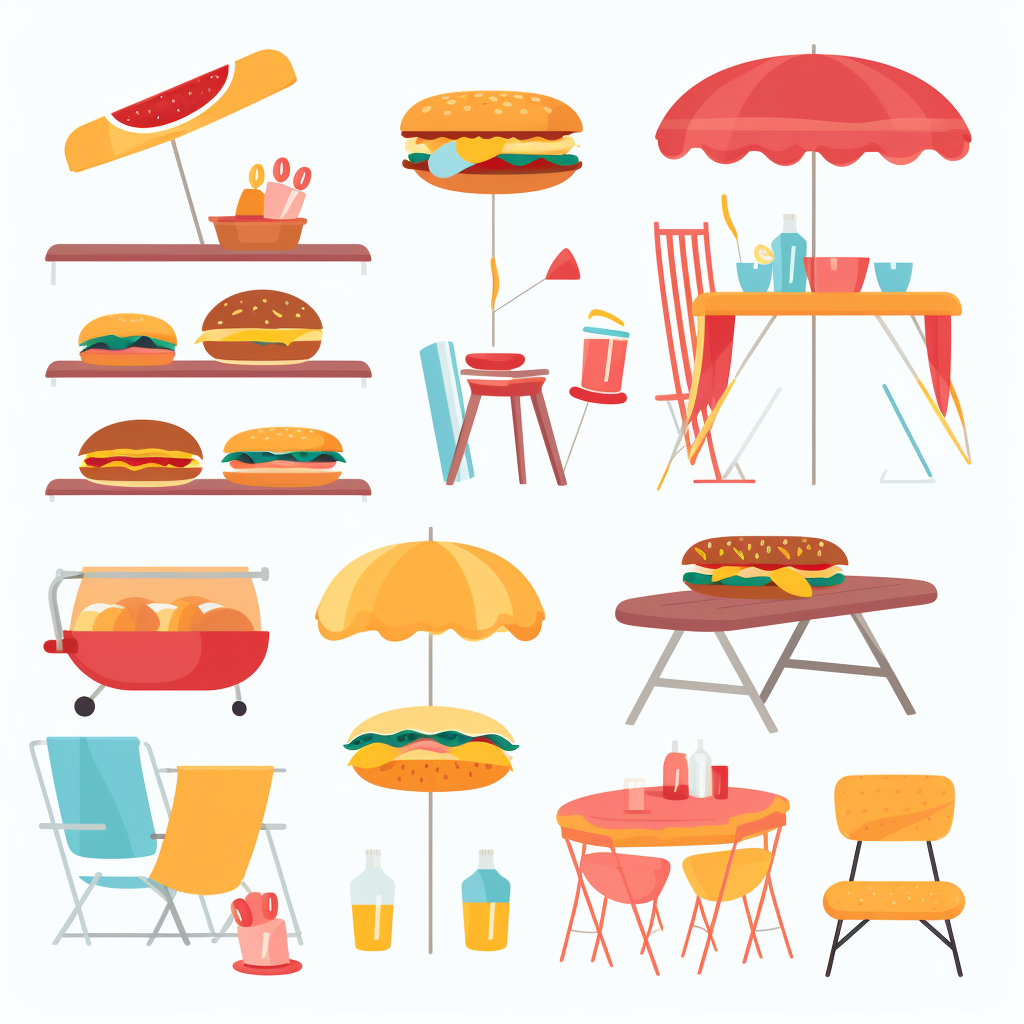 hot summer cliparts