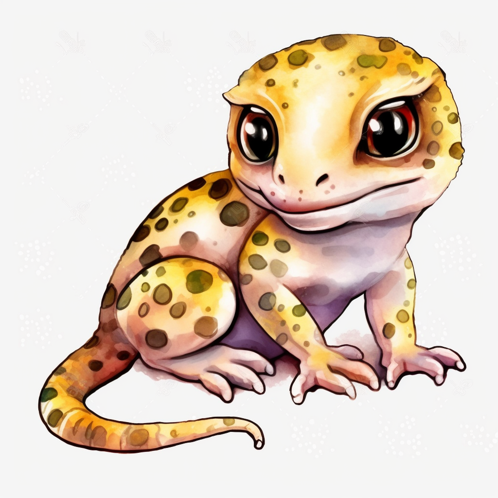 cute gecko cliparts