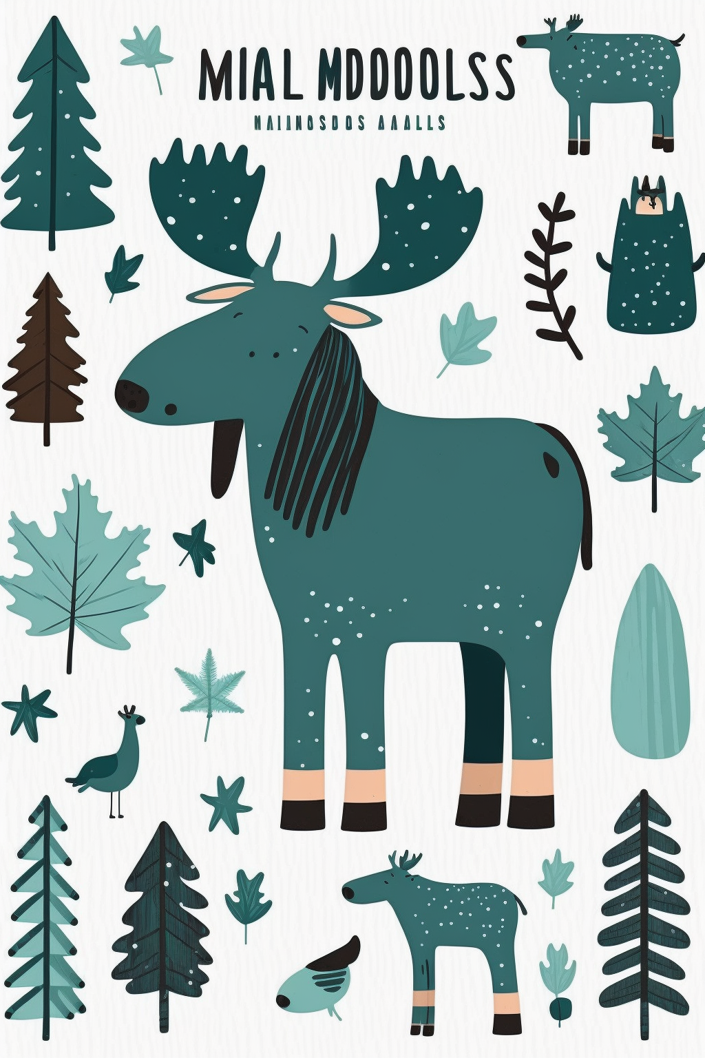cartoon moose clipart