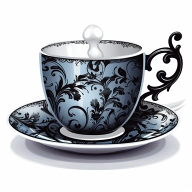 make gothic tea cup clipart