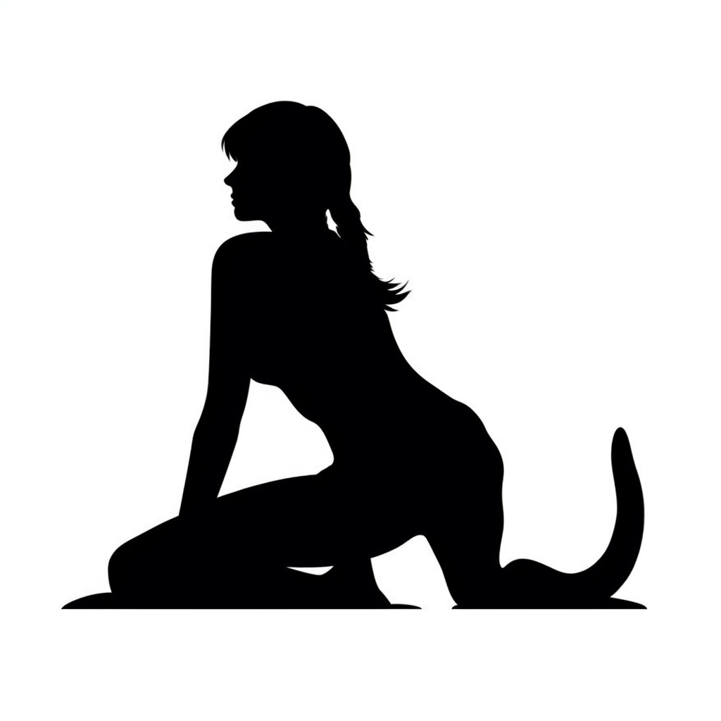 dog woman cliparts