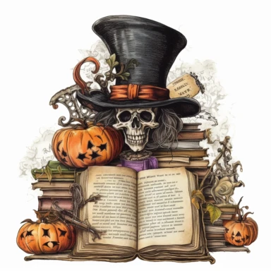 magazine, vintage, haloween, clipart, white background