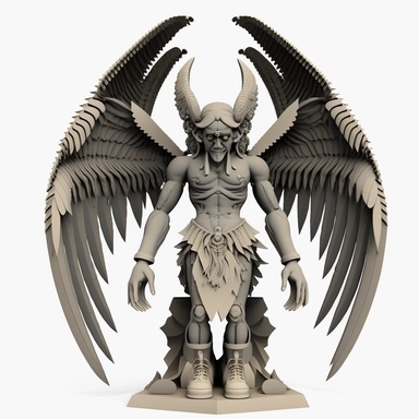 3D Cartoon in the form of evil angel with halo and wings clipart mascot , with a transparent background, 128K super mega pixel, insane detail, hyper-detailed, with huge details, UHD, 8K