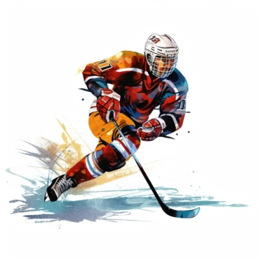 ice hockey clipart, white background